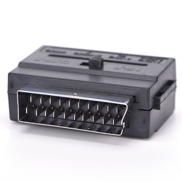 21 Pins SCART Male Plug To 3 RCA Female AV TV Audio Video Adaptor Converter %o