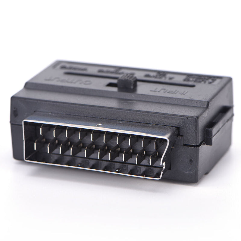 21 Pins SCART Male Plug To 3 RCA Female AV TV Audio Video Adaptor Converter %o