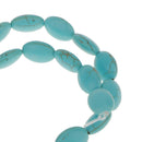 Blue Turquoise Oval Gem Loose Beads Strand 16'' 10x14mm