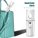 L2 Mini Nano Facial Mister with Top Mirror Handy Cool Mist Sprayer (White)