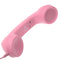 3.5mm Mic Retro Cell Telephone Handset Phone Classic Receiver Pink+Green