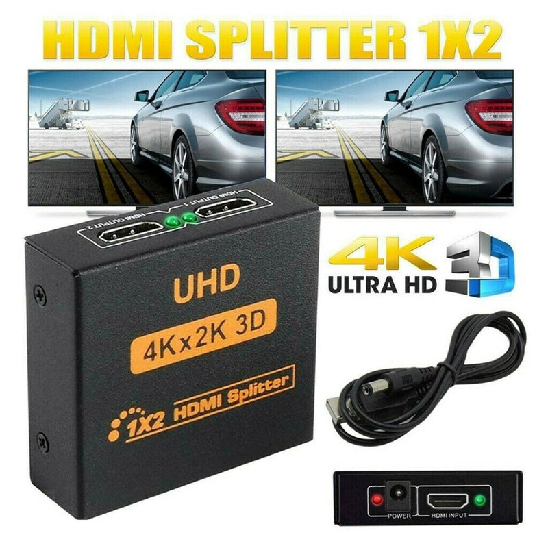 HDMI Switch 4k, 2-to-1 HDMI Switcher, HDMI splitter, Supports 4K, Full HD1080p,