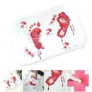Blood Bath Mat Footprints Rugs Towel Bath Floor Mat Horror Halloween Bloody D0E0