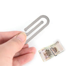 Metal Money Paper Clip Holder Folder Credit Card Portfolio Money Holder LJ