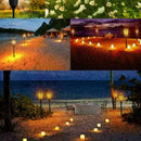 51LED Flame Solar Torch Light Waterproof Flickering Dancing Path Garden Lam L5S0