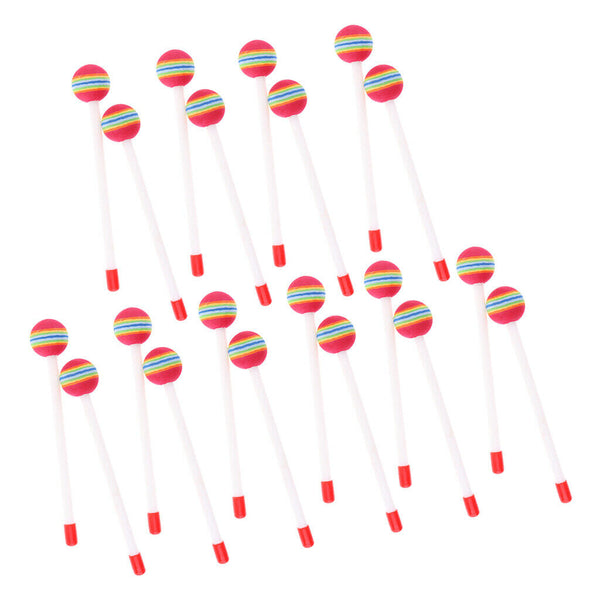 20 Packs Hand Drum Mallet Hammers Stick Kids Baby Educational Develop Toys