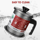 1.7L Stainless Oil Filter Pot Container Can Grease Dripping Strainer Separator