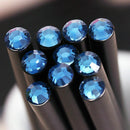 12pcs Black Pencil School Wood HB Writing Pencils With Colorful Diamond S3J1
