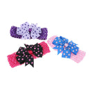 10pcs Girls Polka Dots Bowknot Elastic Turban Headbands Hair Accessories