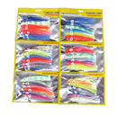 6pcs ing Lures Squid Octopus Skirts Sea  Soft Baits Tackles 12cm Plastic