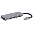 5 in 1 USB C Hub Triple-Display USB C Adapter with DUAL HDMI, VGA, Type C PD, 2