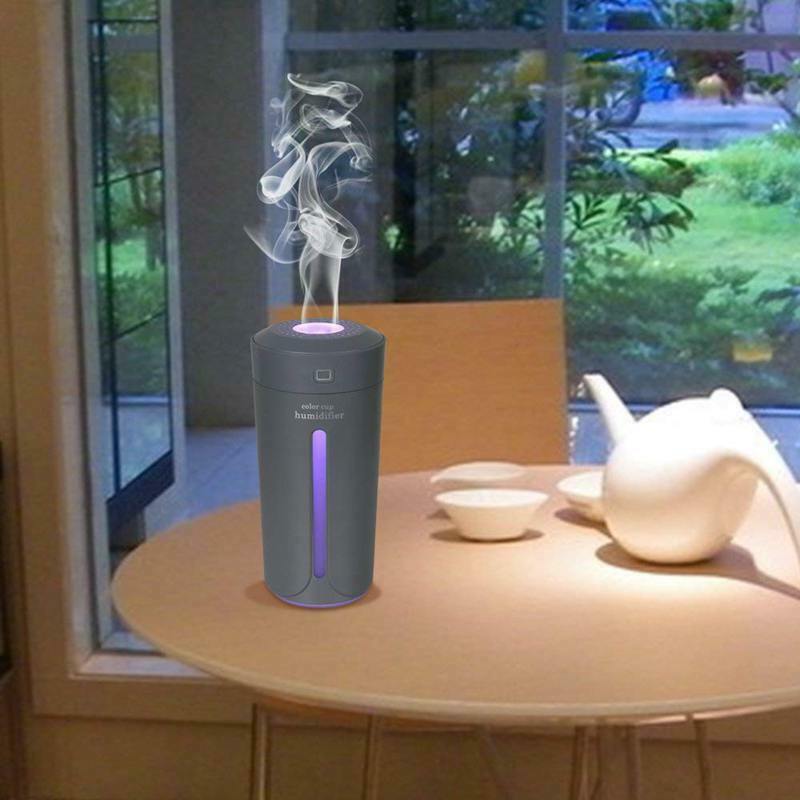 Humidifier, 230Ml Mini Usb Humidifier Cool Mist Humidifier 7 Color Led Ligh N6O4