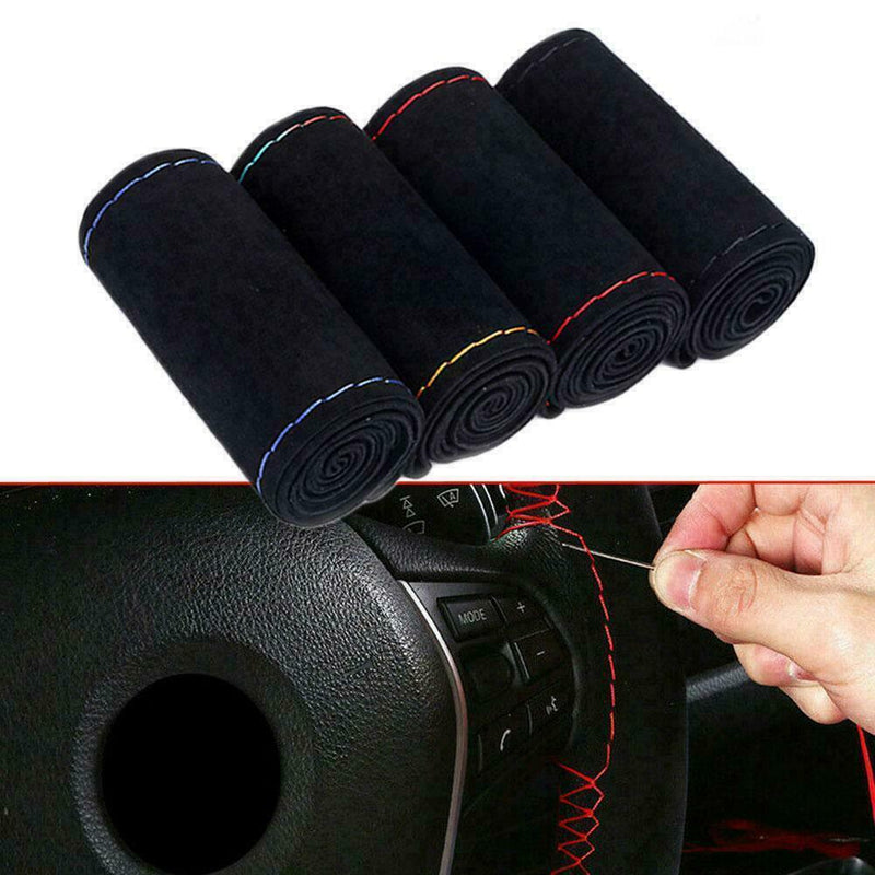 1pcs 38cm DIY Auto Car Car Steering Wheel Suede Cover Sewing Accessories New