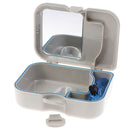 Denture False Teeth Storage Box Case With Mirror & Clean Brush Dental Applia BX
