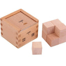 Unpainted Wooden Cubes Toddler Kids Building Blocks Stacking Game Toys