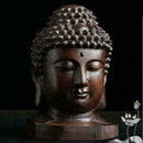 2019 High Chinese Wood Carved Shakyamuni Amitabha Buddha Tathagata Head Sta V2K1