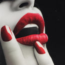 Set 3 Art Oil Painting Canvas Picture Red Lips Wall Home Decor 40x40cm