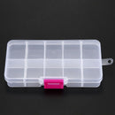3pcs 10 Grid Electronic Component Parts Kits Plastic Storage Box Case G6P2