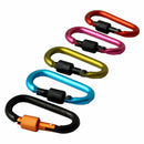 5Pcs Aluminum Carabiner D-Ring Clip Hook Camping Keychain Screw Locking 3C