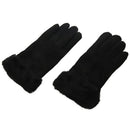 Autumn and Winter Suede Gloves Women's Warm Press Screen Haired Gloves Ridi