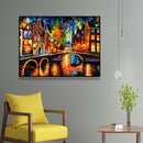 Full Round Drill Rhinestone Picture DIY Lighting Street 5D Diamond Painting