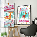 5D DIY Special Shaped Diamond Painting Elk Cross Stitch Mosaic Craft Kits