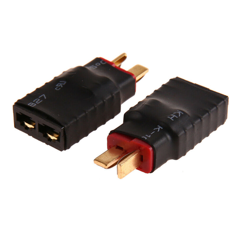 2pcs Wireless Female for Traxxas to T-Plug Deans Style Connector Adapter  A