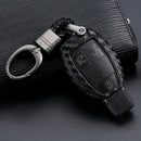 fit for Mercedes-Benz A B C Carbon Fiber Smart Car Key Case Cover Fob Accessory