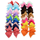 20x Baby 10cm Hair Bows Boutique Girl Alligator Clip Grosgrain Ribbon Headba BX