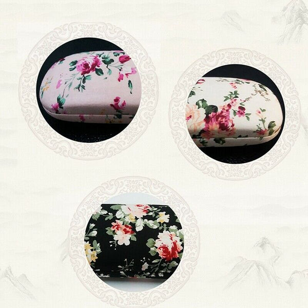 New Eyeglasses Hard Case For Glasses Women Optical Cases Floral Print Eyewe T7X1