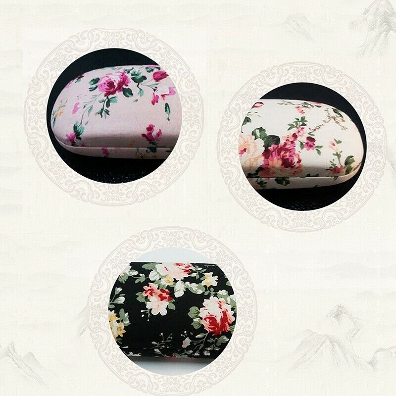 New Eyeglasses Hard Case For Glasses Women Optical Cases Floral Print Eyewe T7X1