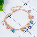Women Star Summer Beach Anklet Rhinestone Jewelry Leg Bracelet Foot Chain