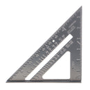 Double Side Scale Stainless Steel 180mm Metric Inch Triangle Ruler Measurement