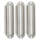Set of 3 Guitar Pickup Cover Dual Rail Protector for ST TL Guitar Part White