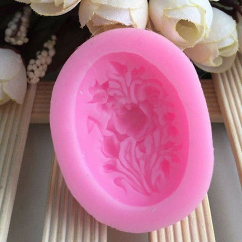 rose flower silicone fondant mold cake decor chocolate sugarcraft baking moul ME