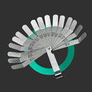 16 Blades Stainless Steel Feeler Measurement Tool Metric Imperial Durable Useful