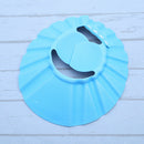 Adjustable Baby Kids Shampoo Cap Bath Shower Cap Wash Hair Shield Blue
