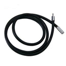 6Pcs 3mm Black Rubber Cord Necklace Choker Stainless Steel Closure Assorted Long