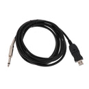 Guitar Bass 6.35mm Jack to USB Link Connection Instrument Cable Adapter