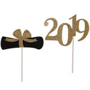 48x Props Party Supplies 2019 Graduation Cake Decor Food Sticks Cupcake Toppe FT
