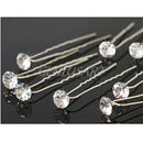 20 Pcs Clear Crystal Rhinestone Decoration Wedding Bridal Hair Pins Ha ZWX