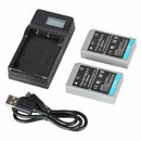 For Olympus BLS-5 7.2V 1800mAh battery 2 + LCD screen USB charger + USB cab