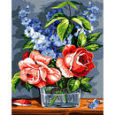 Painting By Numbers Kit DIY Gorgeous Flower Canvas Oil Art Picture Craft