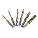 6X Hex Shank Titanium Plated Screw Thread Drill Bits Set Compound Tap M3- M10  Z