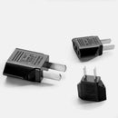 5X Euro EU to US USA Power Plug Converter Adapter with Two Holes ABS Black