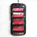 Portable Cosmetic Roll Up Makeup Organizer Case Travel Toiletry Bag Black N Y5B0