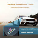 DIY Owl Special Shaped Diamond Painting Luminous Parking Phone Number Plate