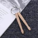 Mini Drum Sticks Keychain Wood Drumsticks Percussion Key Ring Chain Keyring