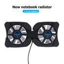 For Notebook PC Portable Folding USB Powered Laptop Cooler Dual Fan Cooling Pad