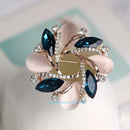 Fashion Women Crystal Flower Brooch Pin Shiny Dress Decorative Ornament Gift